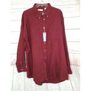 BCC Khakis Maroon Full Button Up Soft Shirt With Extra Buttons